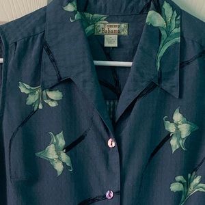 Tommy Bahama Sleeveless Silk Shirt SZ M